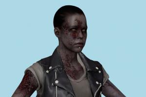 RE January Resident-Evil, RE, resident, evil, zombie, female, girl, woman, people, xna, characters, rigged
